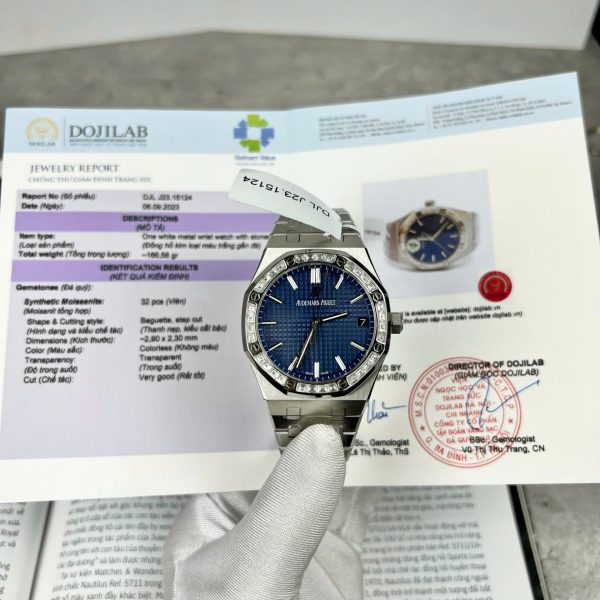 Đồng Hồ Audemars Piguet Royal Oak Đính Kim Moissanite AP15500 41mm (2)