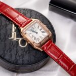 Đồng Hồ Cartier Santos Dumont WJSA0017 Replica 11 Màu Đỏ 38x27 (3)