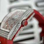 Đồng Hồ Franck Muller V32 Đính Full Đá Màu Đỏ Rep 11 ABF 36mm (2)