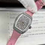 Đồng Hồ Franck Muller V32 Đính Full Đá Màu Hồng Rep 11 ABF 36mm (2)