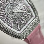 Đồng Hồ Franck Muller V32 Đính Full Đá Màu Hồng Rep 11 ABF 36mm (2)