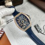 Đồng Hồ Franck Muller V45 Đính Đá Màu Xanh Dương ABF 45mm (1)