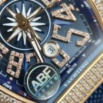 Đồng Hồ Franck Muller V45 Đính Đá Màu Xanh Dương ABF 45mm (1)
