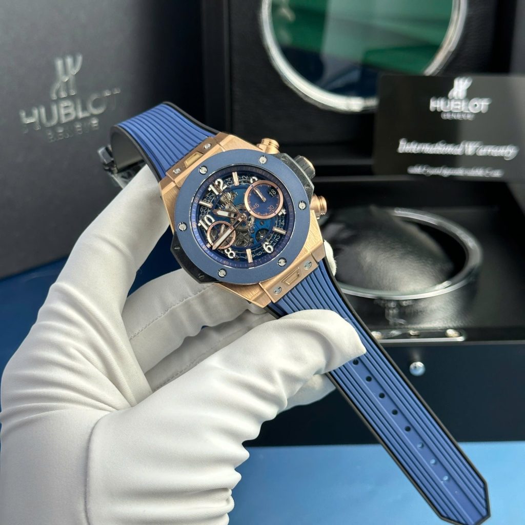 Đồng Hồ Hublot Big Bang Unico Replica 11 Cao Cấp Màu Xanh Dương 44mm (2)