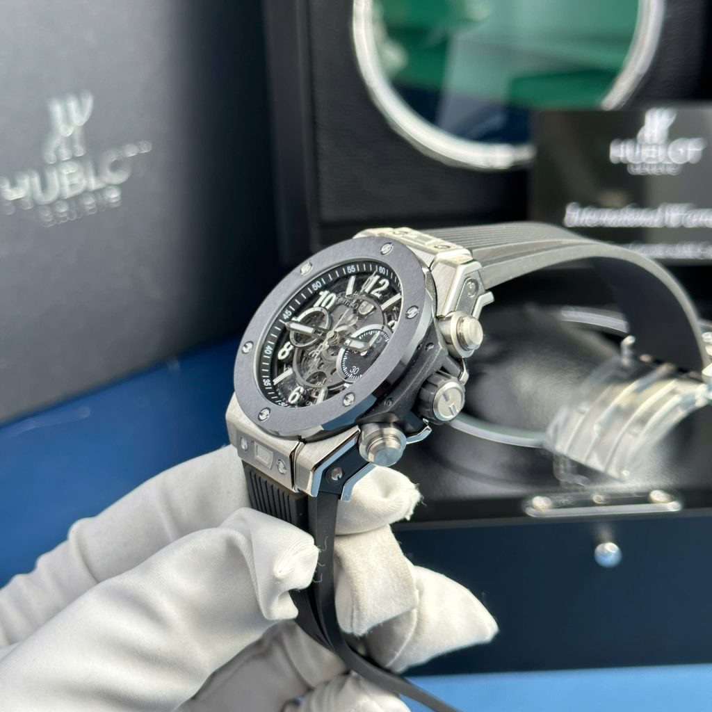 Đồng Hồ Hublot Big Bang Unico Replica 11 Màu Đen Máy Cơ Thuỵ Sỹ Xưởng BBF 44mm (2)