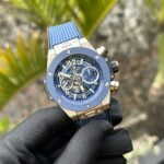 Đồng Hồ Hublot Big Bang Unico Titanium Replica 11 Màu Xanh 44mm (6)
