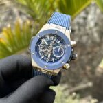 Đồng Hồ Hublot Big Bang Unico Titanium Replica 11 Màu Xanh 44mm (6)