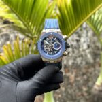 Đồng Hồ Hublot Big Bang Unico Titanium Replica 11 Màu Xanh 44mm (6)