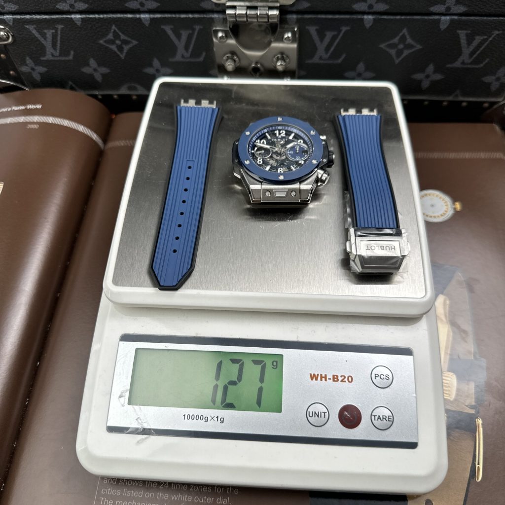 Đồng Hồ Hublot Replica 11 Big Bang Unico Titanium Màu Xanh Dương 44mm (9)