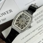 Đồng Hồ Nữ Franck Muller V32 Đính Full Đá Màu Đen 36mm (1)
