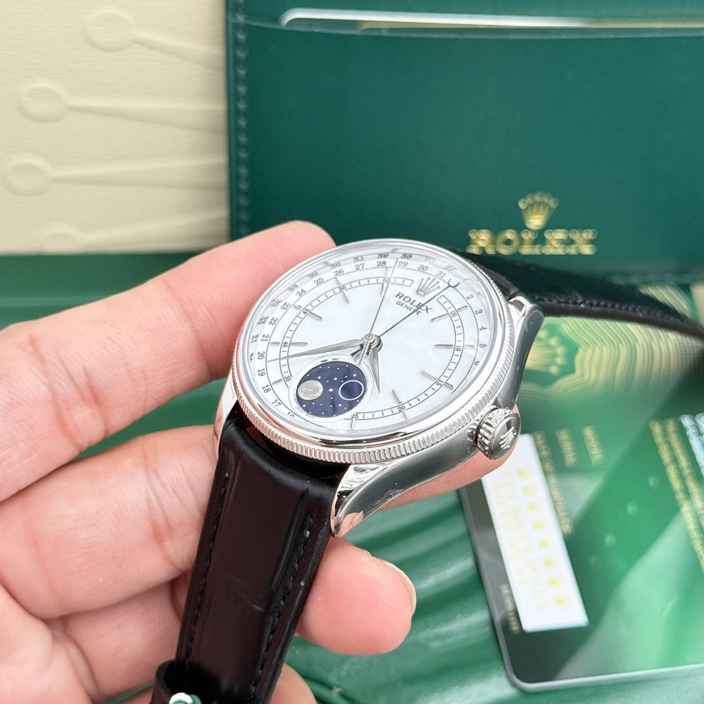 Đồng Hồ Rolex Cellini Moonphase Replica 11 Cao Cấp Màu Đen (3)