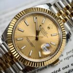 Đồng Hồ Rolex DateJust Fake Cao Cấp Mặt Vàng Champagne EWF 36-41mm (2)