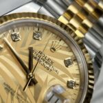 Đồng Hồ Rolex DateJust Mặt Lá Cọ Demi Gold Fake 11 EW 36-41mm (1)