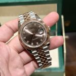 Đồng Hồ Rolex DateJust Mặt Số Chocolate Super Fake 11 EW 41mm