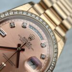 Đồng Hồ Rolex Day-Date Mặt Số Hồng Đính Đá EW Factory Nữ 31mm