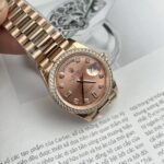 Đồng Hồ Rolex Day-Date Mặt Số Hồng Đính Đá EW Factory Nữ 31mm