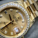 Đồng Hồ Rolex Day-Date Độ Kim Moissanite Rep 11 40mm (2)