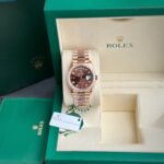Đồng Hồ Rolex Nam Day-Date Super Fake 11 Ruby Mặt Chocolate EW 36mm (1)