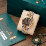 Đồng Hồ Rolex Nữ DateJust 278273 Replica 11 Mặt Xà Cừ Tím 31mm (4)