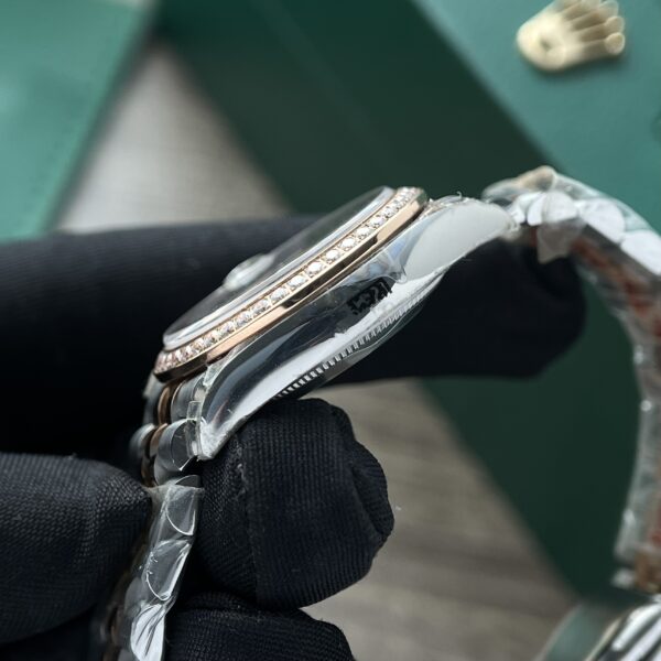 Đồng Hồ Rolex Nữ Datejust Replica 11 Đính Đá Mặt Xám 31mm (1)