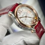 Đồng Hồ Chopard Happy Sport Mặt Đá Xoay Máy Cơ Nữ Màu Đỏ 36mm (2)