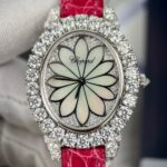 Đồng Hồ Chopard Nữ Đính Full Kim Cương Moissanite Màu Đỏ 34mm (3)