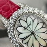 Đồng Hồ Chopard Nữ Đính Full Kim Cương Moissanite Màu Đỏ 34mm (3)