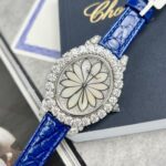 Đồng Hồ Chopard Nữ Đính Full Kim Cương Moissanite Màu Xanh 34mm (1)