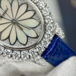 Đồng Hồ Chopard Nữ Đính Full Kim Cương Moissanite Màu Xanh 34mm (1)