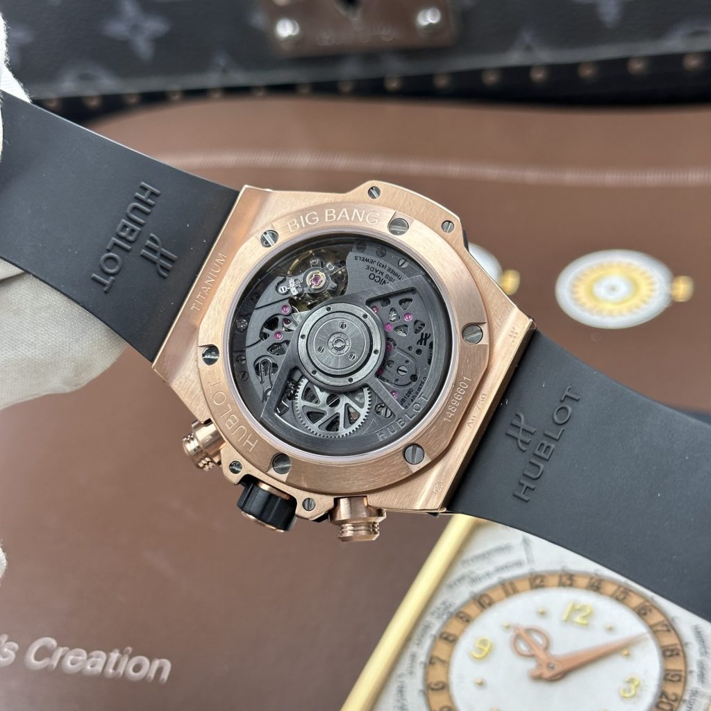 Đồng Hồ Hublot Big Bang Unico Demi King Gold Replica 11 Viền Gốm Nhà Máy BBF 42mm (2)
