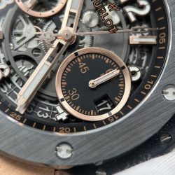 Đồng Hồ Hublot Big Bang Unico Demi King Gold Replica 11 Viền Gốm Nhà Máy BBF 42mm (2)