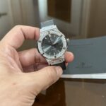 Đồng Hồ Hublot Classic Fusion Màu Xám Đính Đá HB Factory 38mm (6)
