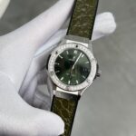 Đồng Hồ Hublot Đính Đá Màu Xanh Lá Cây Nhà Máy HB 38mm (2)