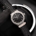 Đồng Hồ Hublot Nữ Dây Da Màu Đen Replica 11 33mm (1)