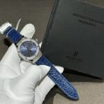 Đồng Hồ Hublot Nữ Màu Xanh Dương Độ Kim Cương Moissanite 33mm (7)