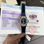 Đồng Hồ Hublot One Click King Gold Đính Kim Moissanite Màu Xanh 39mm (1)