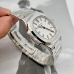 Đồng Hồ Patek Philippe Nautilus 5711 Mặt Trắng Replica 3KF 40mm (1)