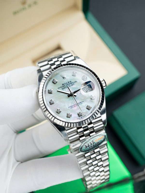 Đồng Hồ Rolex DateJust 126234 Mặt Xà Cừ Rep 11 Nhà Máy Clean Cao Cấp Nhất 36mm (4)