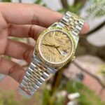 Đồng Hồ Rolex DateJust Bọc Vàng 18K Mặt Lá Cọ GM 36mm (1)