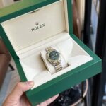 Đồng Hồ Rolex DateJust Demi Gold Mặt Số Cây Lá Xanh 31mm (1)