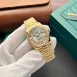 Đồng Hồ Rolex DateJust Mặt Số Xà Cừ Đính Đá Rep 11 36mm (1)