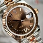 Đồng Hồ Rolex DateJust Nữ Bọc Vàng Mặt Chocolate Cọc La Mã GM 31mm (3)