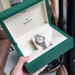 Đồng Hồ Rolex DateJust Nữ Mặt Hồng Cọc Số La Mã EW 31mm (4)
