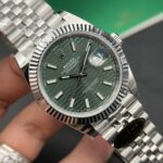 Đồng Hồ Rolex Datejust 126234 Mặt Xếp Gạch Màu Xanh Lá VS 36mm (5)