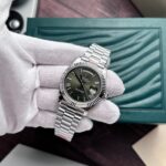 Đồng Hồ Rolex Day-Date 228236 Tinh Chỉnh Mặt Số Xanh Lá GM V2 40mm (1)