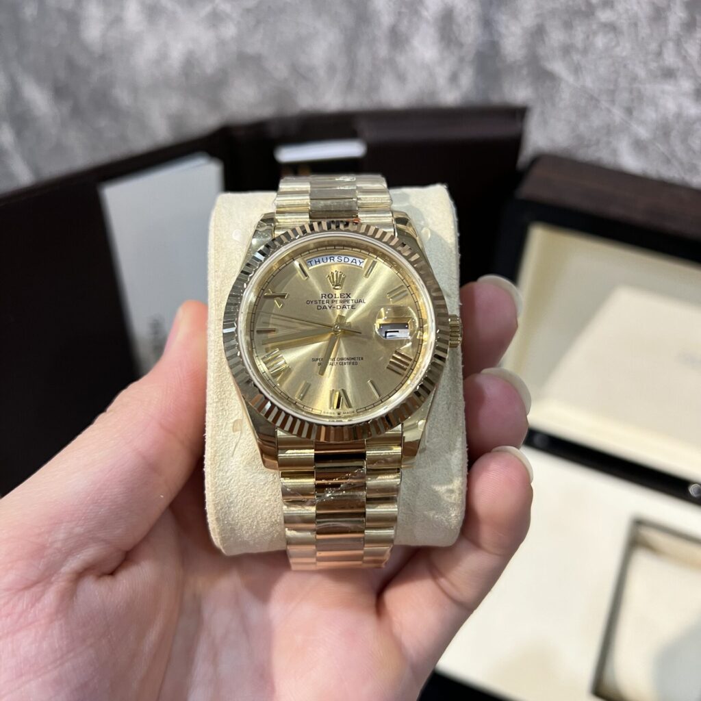 Đồng Hồ Rolex Day-Date 228238 Tinh Chỉnh 166gr GM V2 Like auth 40mm (1)