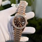 Đồng Hồ Rolex Day-Date Bọc Vàng 18K Độ Kim Cương Moissanite GM V3 176 Gram (1)
