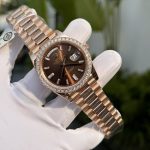 Đồng Hồ Rolex Day-Date Bọc Vàng 18K Độ Kim Cương Moissanite GM V3 176 Gram (1)