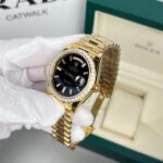 Đồng Hồ Rolex Day-Date Bọc Vàng 18K Mặt Số Đen GM V2 (1)