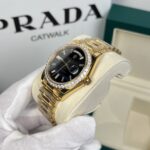 Đồng Hồ Rolex Day-Date Bọc Vàng 18K Mặt Số Đen GM V2 (1)